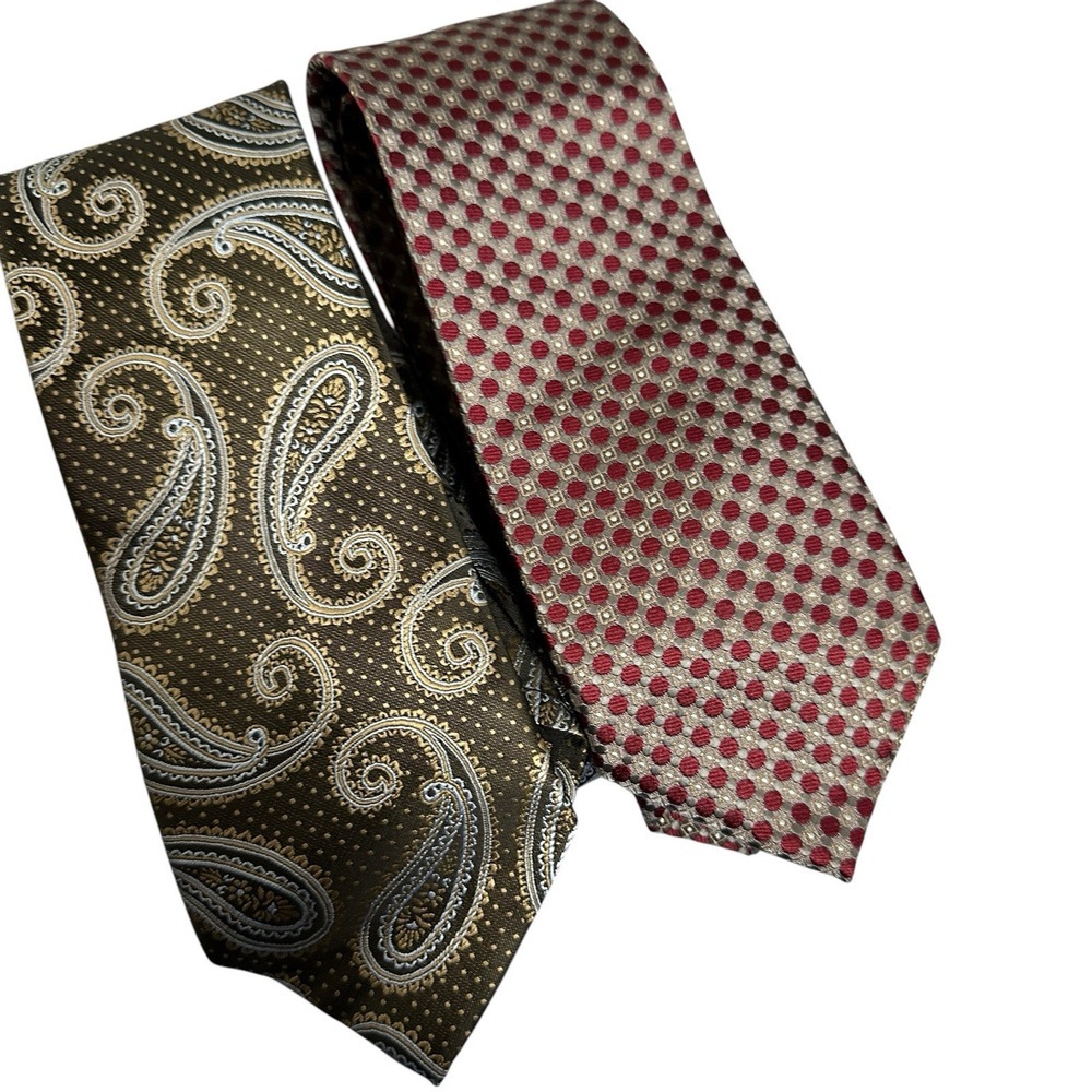 Alexander Julian Colours‎ Hand Made 100% Polyester Men's Neck Tie Bundle Of 2